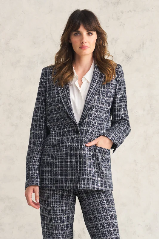 Comfy Women’s Outfits for Daily Wear Ponte Check Blazer