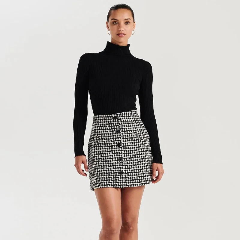 Mega Sales Bella Woven Mini Skirt (Houndstooth)