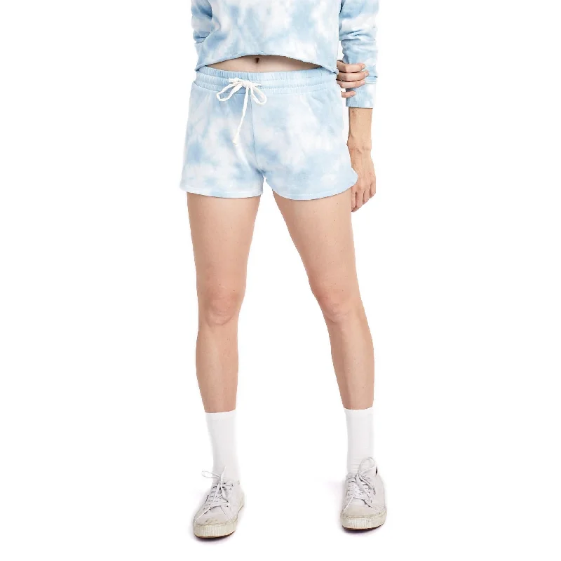 Unleash Your Fashion Cozy Terry Shorts (Sky Blue Tie-Dye)