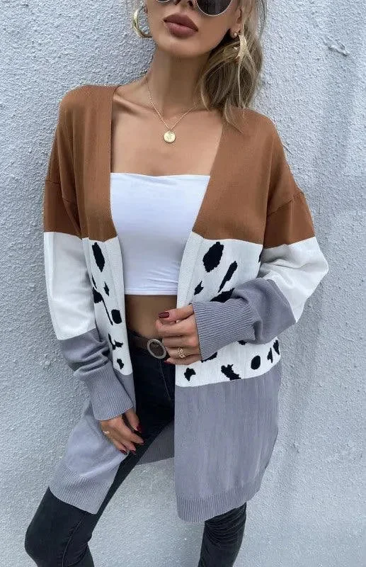 The Epitome Of Modern Women's Fashion Leopard Print Women Cardigan Sweater