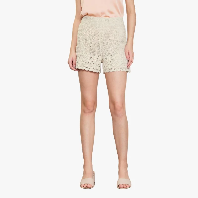 Flash Sale Online Crochet Shorts (Natural)