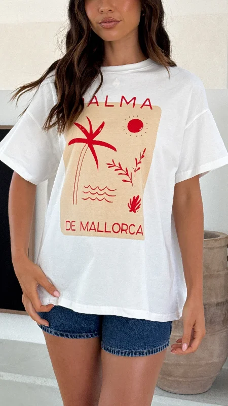 Eclectic Style Wardrobe Palma De Mallorca Tee - White