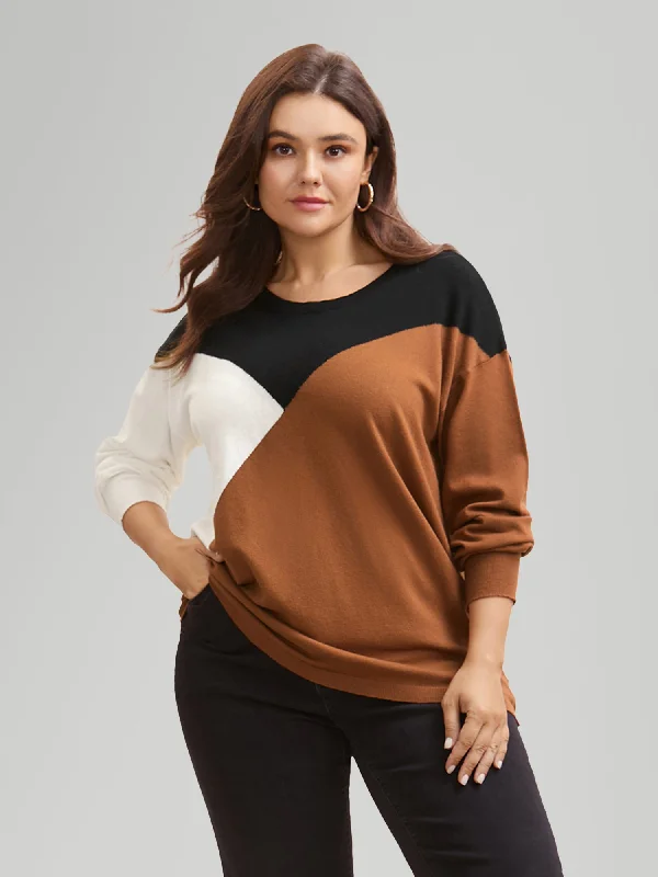 Clothing Sales Supersoft Essentials Colorblock Contrast Pullover