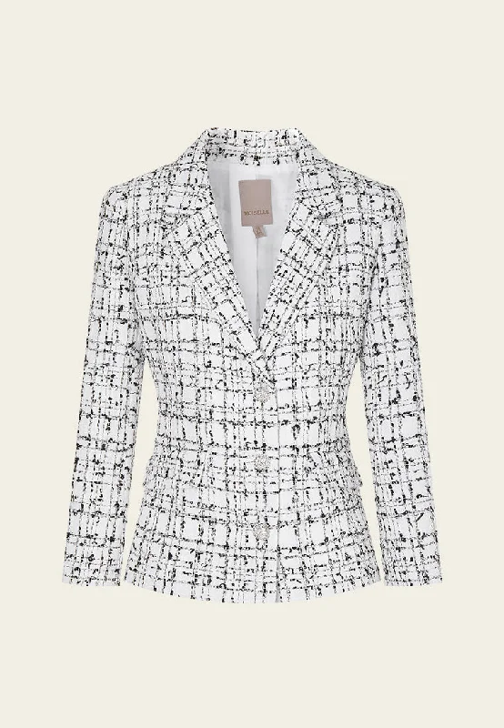 Sale For Women Black-and-white Checked Jacket