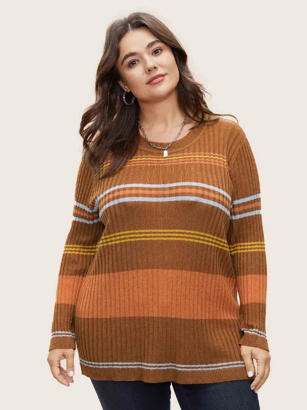 Mega Sales Supersoft Essentials Contrast Striped Pullover