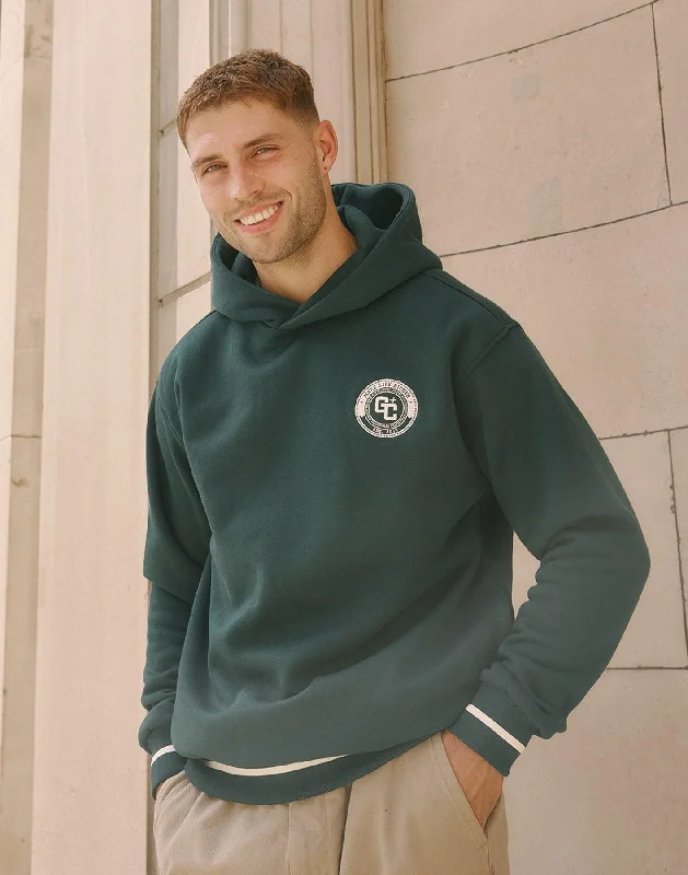 Casual Yet Stylish Separates Varsity Hoodie in Mountain Green