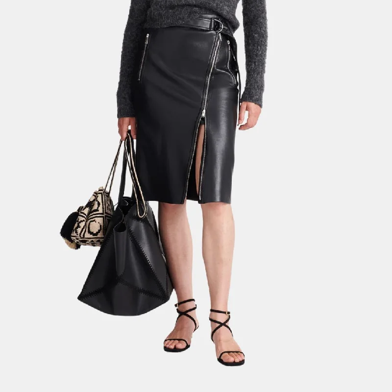 Clearance Sale Online Tillie Regenerated Leather Skirt (Black)