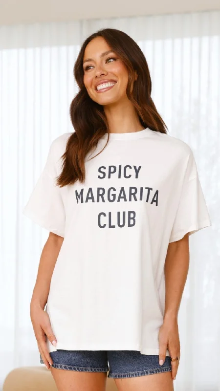 Innovate Your Wardrobe Spicy Margarita Club Tee - White