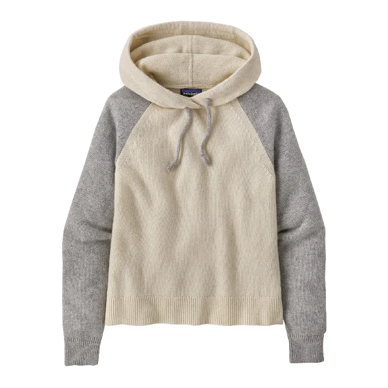 Women's Clothing Stores Women's Recycled Wool-Blend Hooded Pullover Sweater