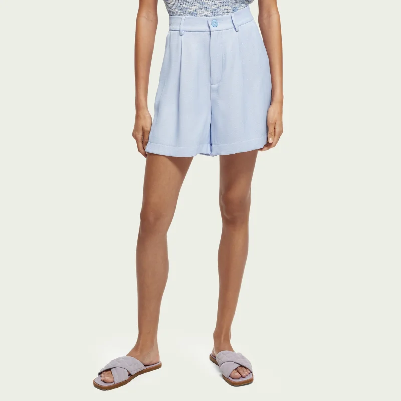 Big Discounts High-Rise Tailored Shorts (Sky Blue)