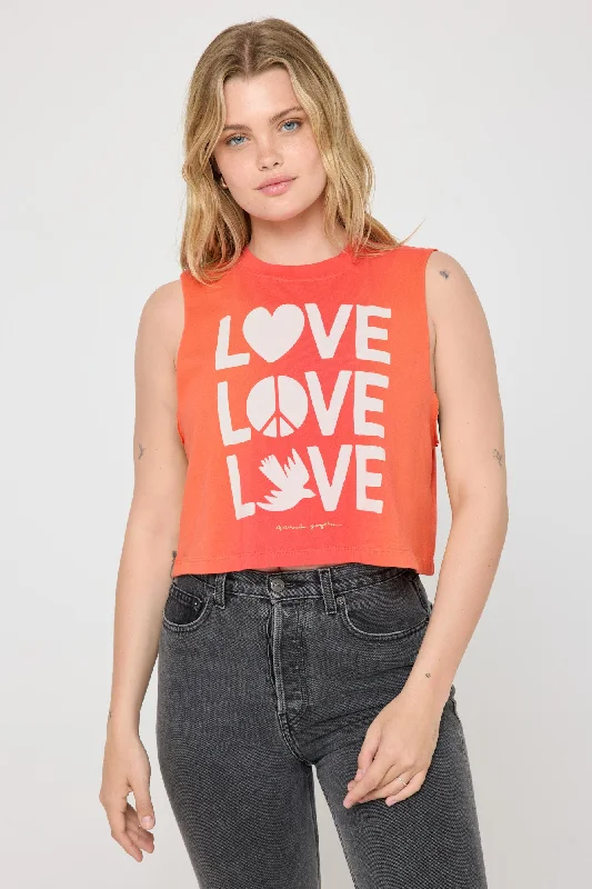 Women Apparel Love Shine Callie Crop Tank