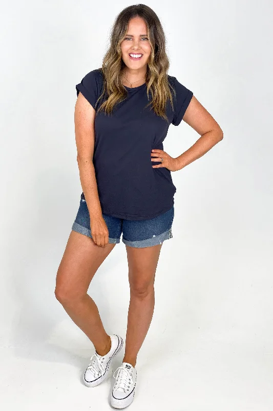 Trend Forward Threads For Her Silent Theory Lucy Tee Navy