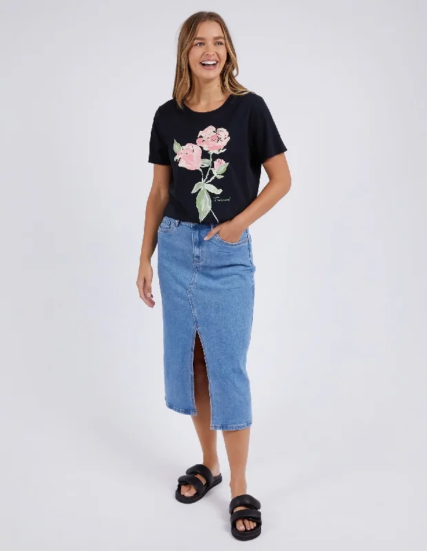 Women's Clothing Stores Foxwood Bloom Tee Washed Black