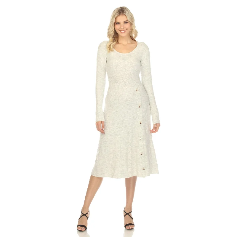 Top 10 Women's Online Clothing Stores White Mark Women's Crew Neck Fit and Flare Sweater Midi Dress Top 10 Women's Online Clothing Stores White Mark Women's Crew Neck Fit and Flare Sweater Midi Dress