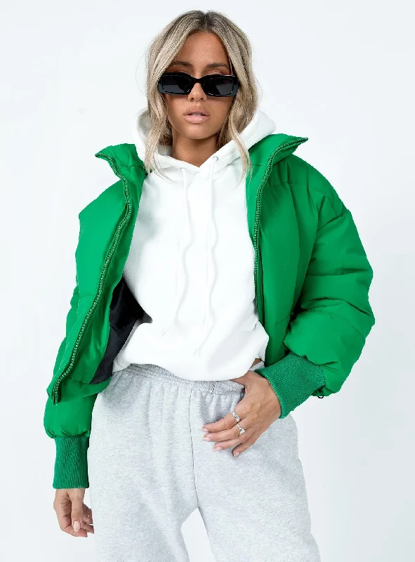 Effortless Everyday Wear Abe Puffer Jacket Apple Green