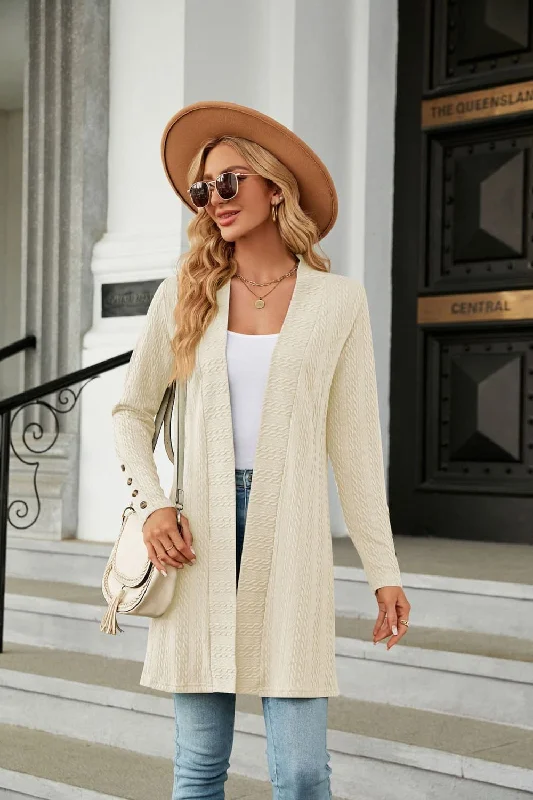 Chic Women’s Clothing Online Long Sleeve Open Front Cardigan