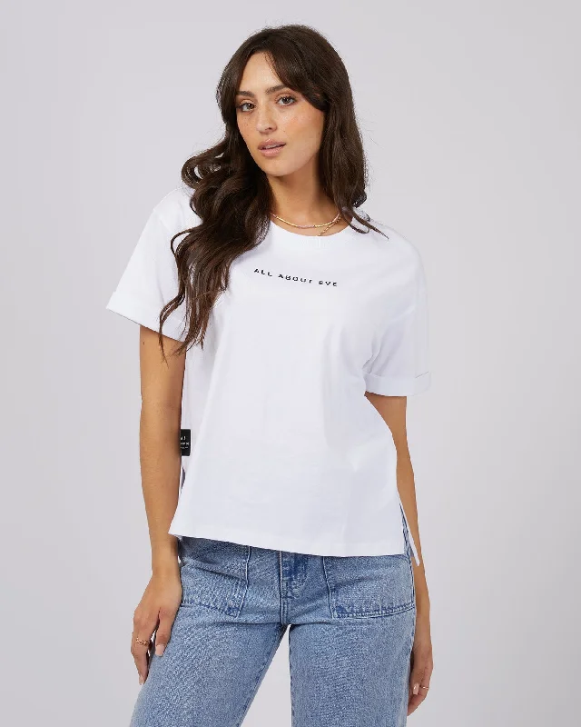 Women’s Street Style Casual Wear All About Eve AAE Washed Tee White