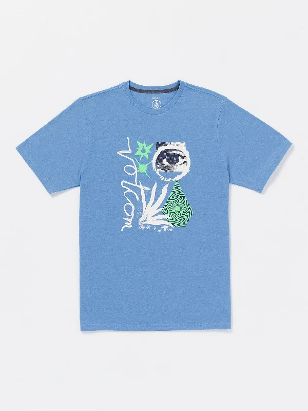 Chic Style, Always In Vogue Visualizer Short Sleeve Tee - Blue Bird Heather