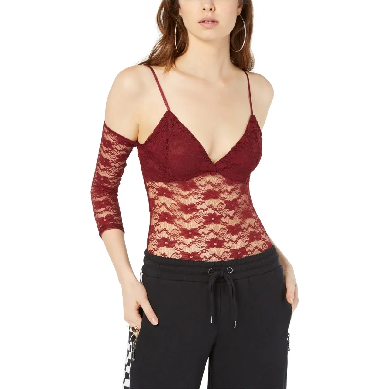 Women's Clothing Online Sale Project 28 Womens Cold Shoulder Bodysuit Jumpsuit, Red, Large Women's Clothing Online Sale Project 28 Womens Cold Shoulder Bodysuit Jumpsuit, Red, Large